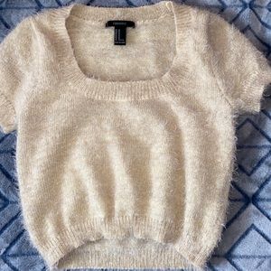 fuzzy crop top